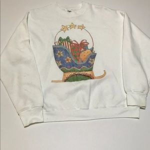 Vintage 1996 White Christmas Graphic Sweater